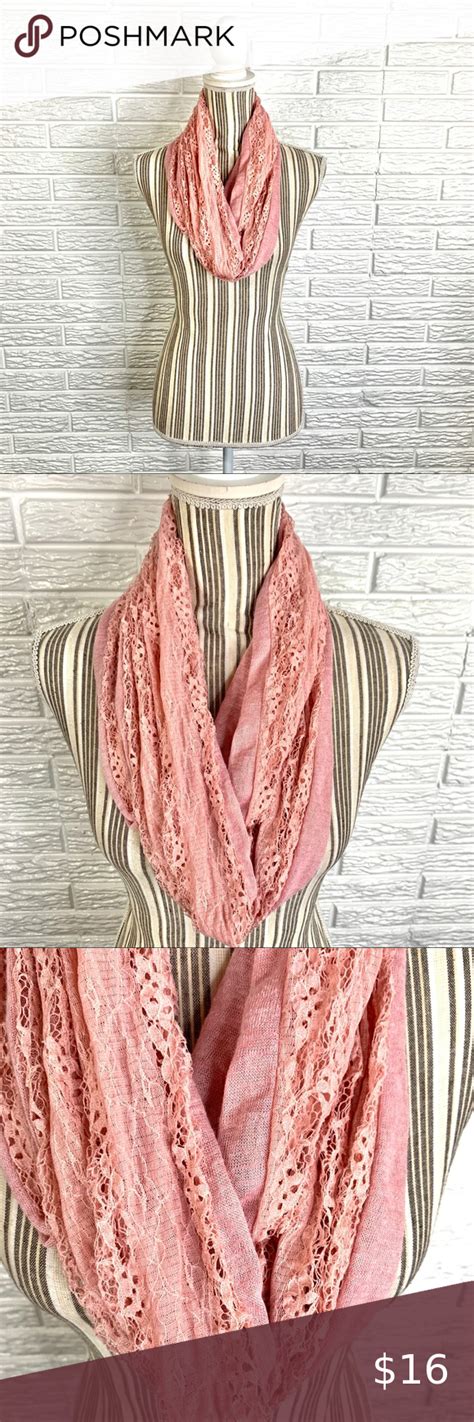 Pink Lace Eternity Scarf Pink Lace Eternity Scarf Unbranded New Without Tags Material