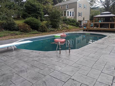Stamped Concrete Pool Deck Concrete Pool Deck Pool Deck Contractor Hot Sex Picture