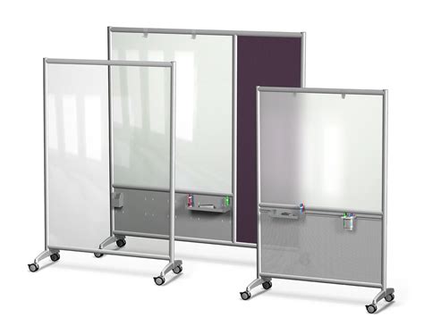 Mobile Glass Dry Erase Boards Available In Clear Frosted Or White Glass European Design