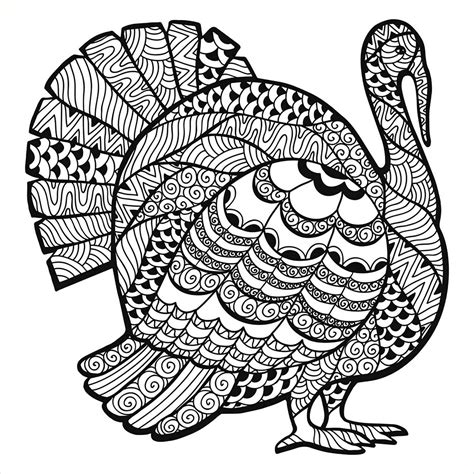 Detailed Turkey Advanced Coloring Page Turkey Coloring Pages My Xxx Hot Girl