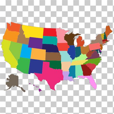 Free Svg Multi Colored United States Map Nohatcc