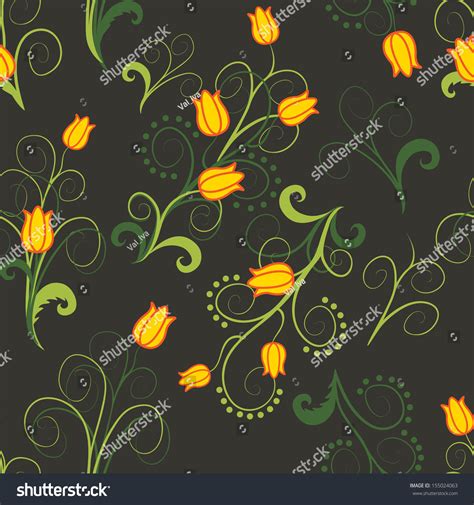 Seamless Texture Abstract Yellow Flowers Stock Vector Royalty Free