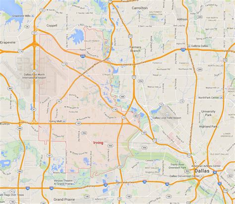 Irving Texas Map