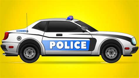 Car Garage Police Car Repair Police Cars Cartoon For Kids Youtube