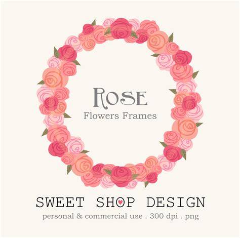 Rose Clip Art Flower Border Clip Art Frames Royalty Free