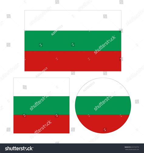 Vector Illustration Bulgarian Flags Stock Vector Royalty Free