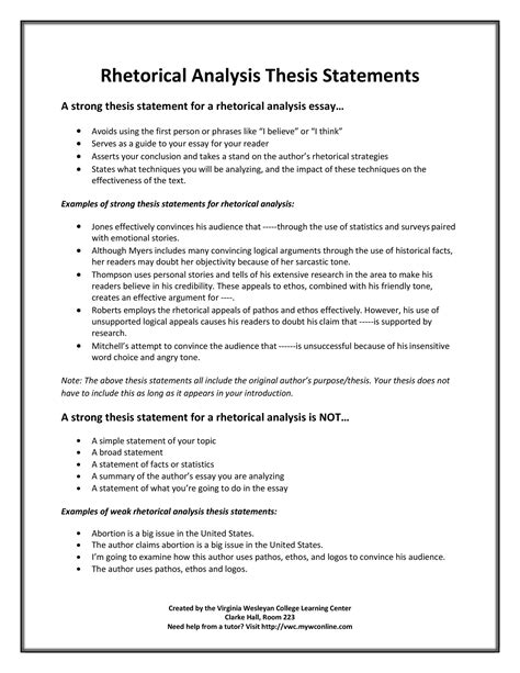 Perfect Thesis Statement Templates Examples ᐅ TemplateLab