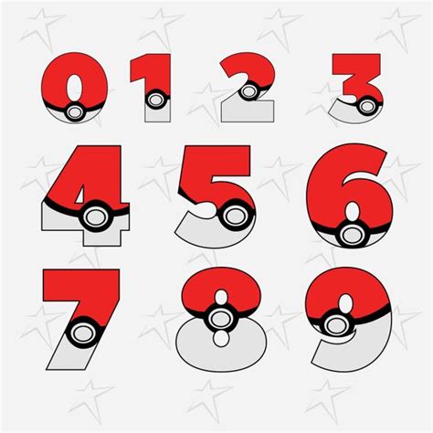 Pokemon Numbers Svg Png Dxf Instant Download Files For Etsy