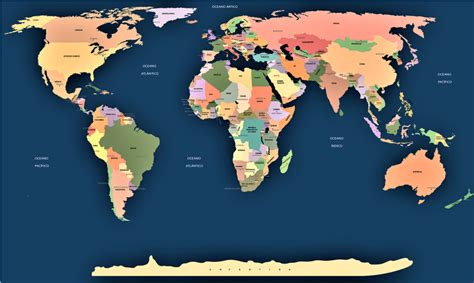 Planisferio Con Nombres A Color Mapamundi 100 Mapas Del Mundo Para Images