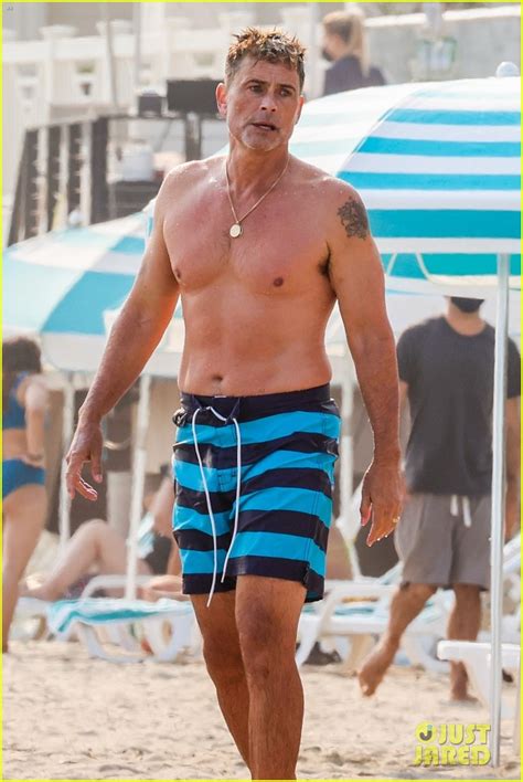 rob lowe shows off fit shirtless figure at the beach photo 4477339 rob lowe shirtless