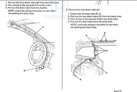 Diagramprocedure To Clean Sunroof Drain Tubes Honda Odyssey Forum