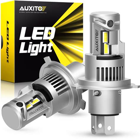 Auxito H4 Led Headlight Bulb 100w 20000lm 6500k White 9003hb2 Led