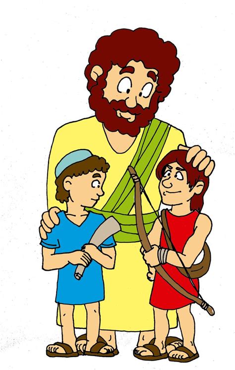 Isaac Con Sus Hijos Jacob Y Esa Biblia Imagen Historia De La
