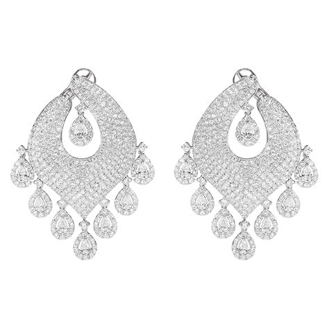 Yellow And White Diamond Chandelier Earrings For Sale At Stdibs