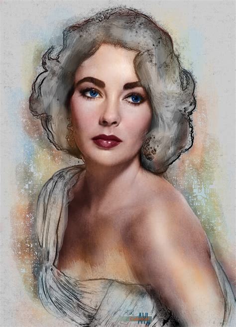 colors for a bygone era elizabeth taylor 1932 2011 ca 1955 colorized and stylized by alex y lim