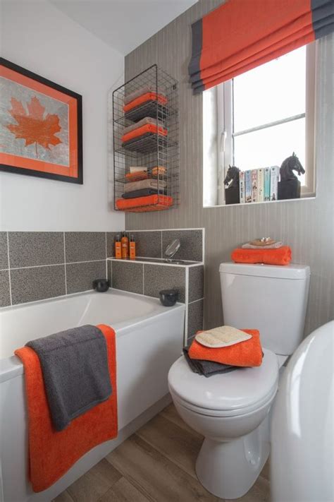 Bright Orange Bathroom Accessories Rispa