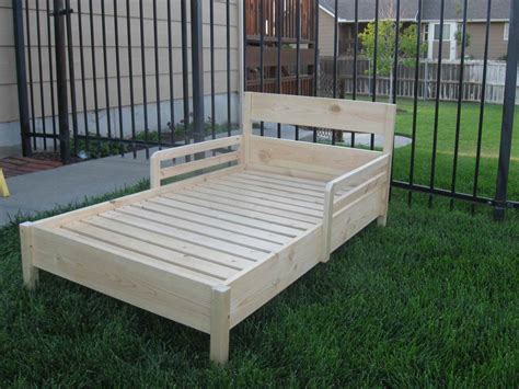 Free plans with detailed step by step photos showing you exactly how to build a wooden diy toddler bed rail for under $15. Ana White | Traditional Toddler Bed with a few changes ...