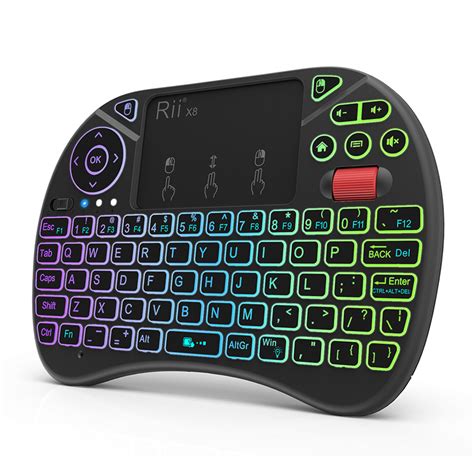 Rii X8 Rgb Mini Wireless Keyboard Touchpad Combo Au