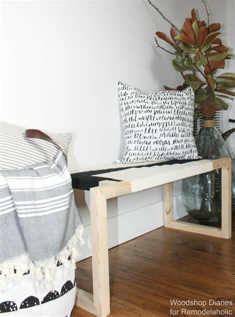 Remodelaholic How To Make A Modern Diy Woven Bench