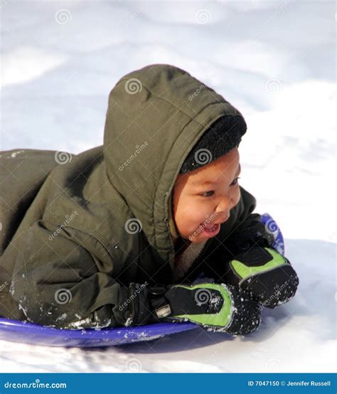Playing In Snow Stock Photo Image Of African Preschool 7047150