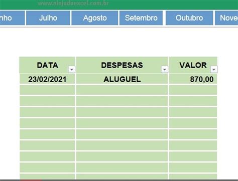 Planilha De Receitas E Despesas Mensais No Excel Download