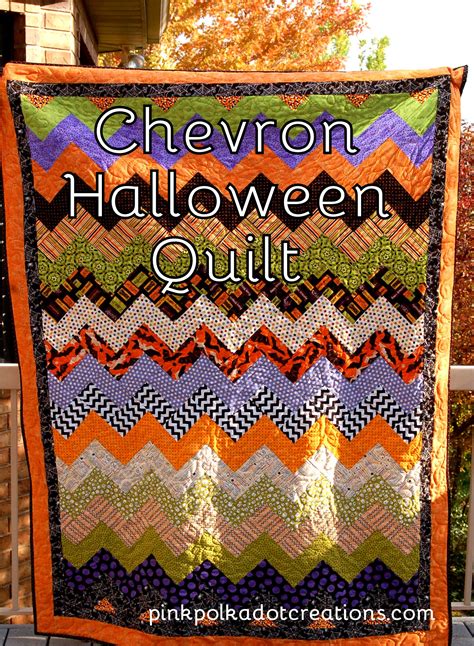 Easy Chevron Halloween Quilt Pink Polka Dot Creations