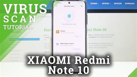 How To Perform Virus Scan On XIAOMI Redmi Note 10 Security Scanning