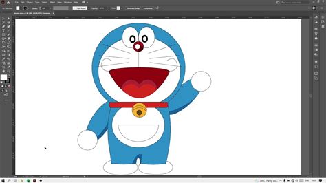 Doraemon In Adobe Illustrator Easily With Shape Tool Youtube