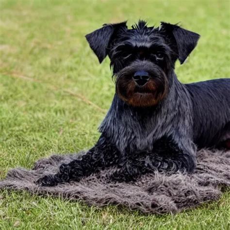 Old Black Miniature Schnauzer With Long Hair Stable Diffusion Openart