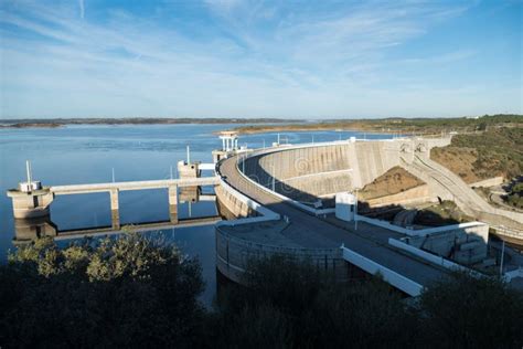 Alqueva Dam In Portugal On The Guardiana River Stock Photo Image Of
