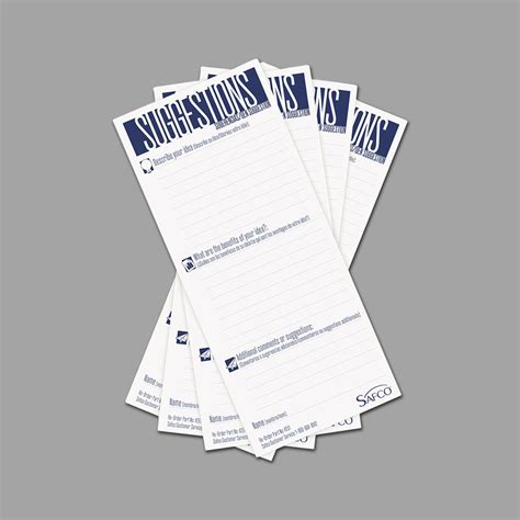 Suggestion Box Cards 25pack Webstaurantstore