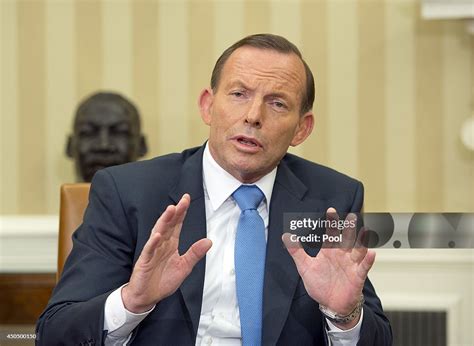 Prime Minister Tony Abbott Of Australia Speaks While Meeting With News Photo Getty Images