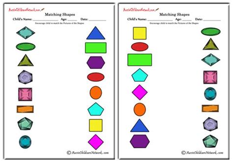 Matching Shapes Aussie Childcare Network