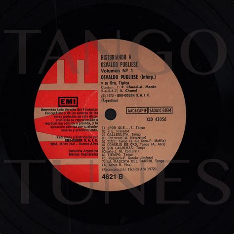Historiando A Osvaldo Pugliese Vol I Box Of 3 Vinyls Tangovinilos
