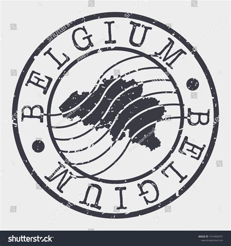 Belgium Stamp Postal Map Silhouette Seal Royalty Free Stock Vector