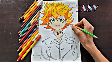 How To Draw Emma The Promised Neverland Easy For Beginners Freaky Artist Youtube