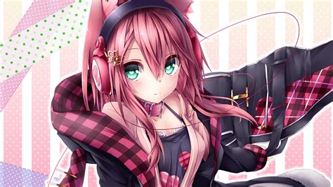 Pretty Anime Girl With Headphones