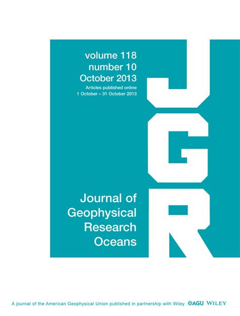 Journal Of Geophysical Research Oceans Vol 118 No 10