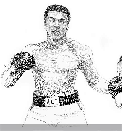 Muhammad Ali Print By Philly Word Art Shibe Vintage Sports