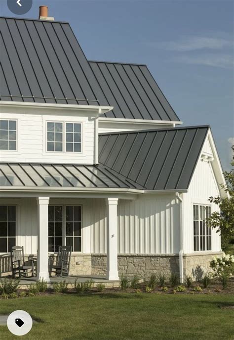 Pin By Abby Garvey On House Design Metal Roofs Farmhouse White