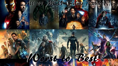 All 21 Mcu Films Ranked Worst To Best Including Captain Marvel Youtube