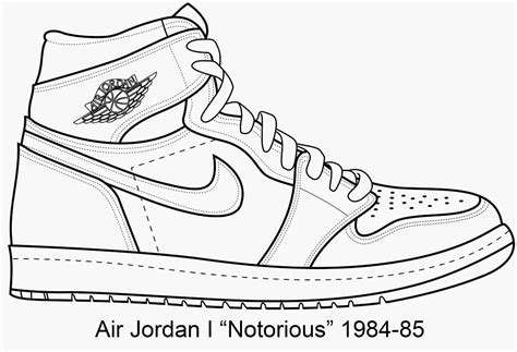 Cool Jordan 1 Coloring Page Free Printable Coloring Pages For Kids