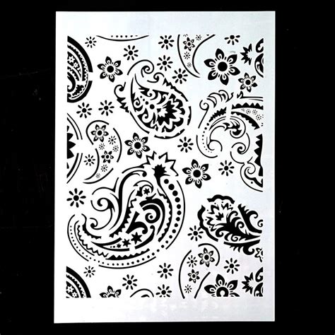 Paisley Stencil Stencil For Wall Craft Stencil Paisley Etsy