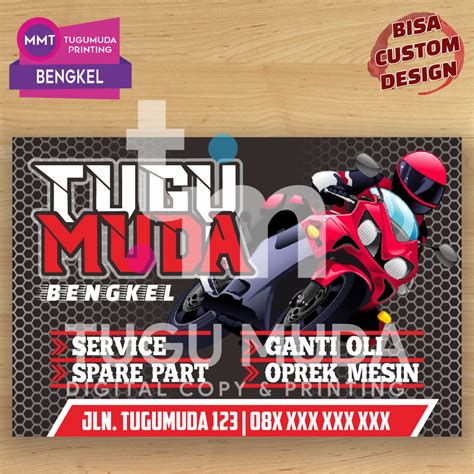 Jual Cetak Spanduk Banner Mmt Bengkel Motor Ganti Ban Tubles Shopee