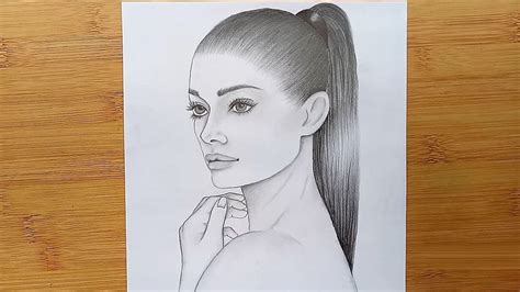 How To Draw A Girl With Ponytail Hairstyle Face Drawing