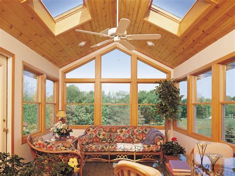 Neutral Sunroom Photos Window Design Casement Wood Ceilings