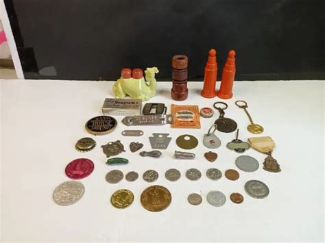Vintage Antique Estate Junk Drawer Lot Pins Coins Medals Salt And Pepper Shakers 2995 Picclick
