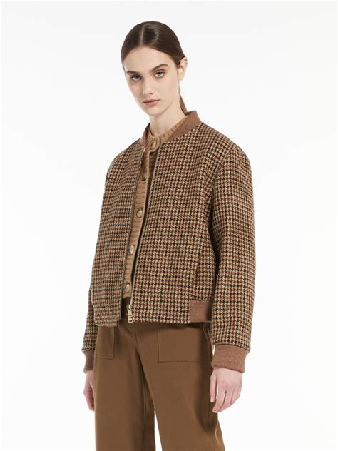 Harris Tweed Bomber Jacket Camel Weekend Max Mara