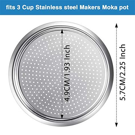Moka Express Replacement Funnel Kits 3 Packs Replacement Gasket Seals 1 Stainless Steel