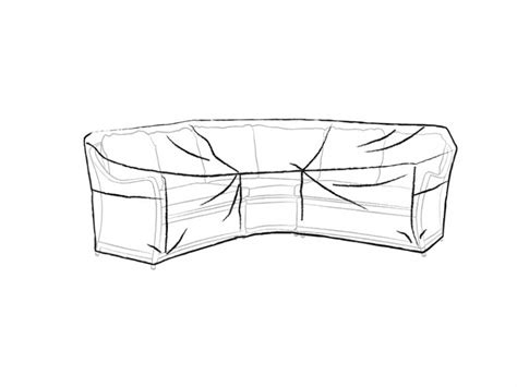 Bramblecrest Furntiture Rattan Curved Corner Sofa Cover